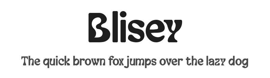 Blisey by Muhammad Asroful Umam — Display Font