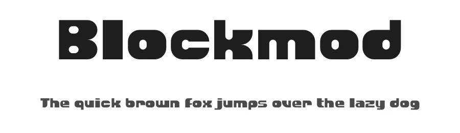 Blockmod by Sahirul Puguh — Display Font