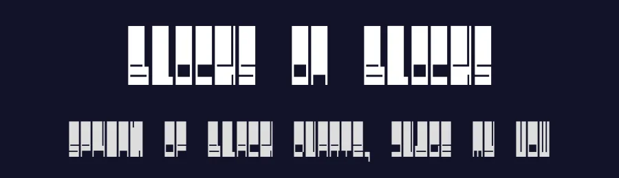 Blocks On Blocks by Rory King — Display Font — thumbnail 2