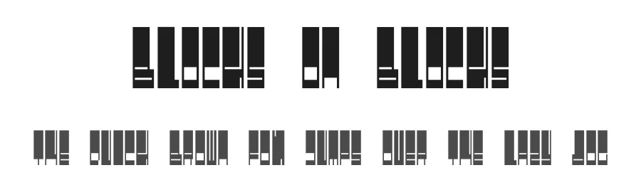 Blocks On Blocks by Rory King — Display Font