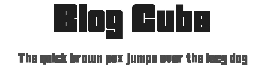 Blog Cube by Say Studio — Display Font