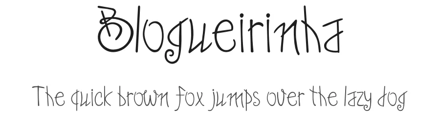 Blogueirinha — Script Handwritten Font