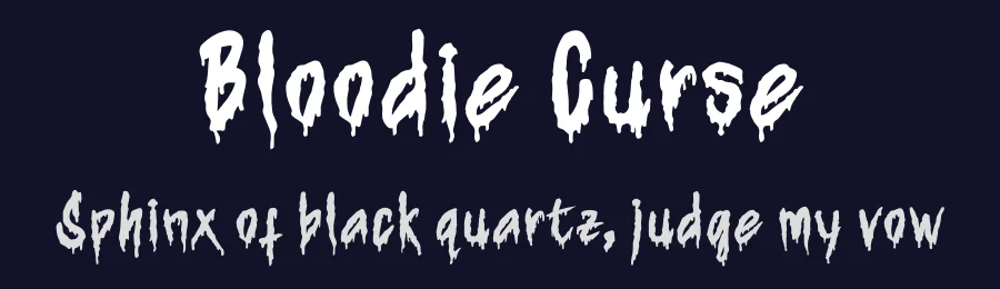 Bloodie Curse — Script Handwritten Font — thumbnail 2