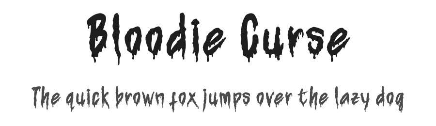 Bloodie Curse β Script Handwritten Font