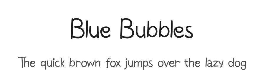 Blue Bubbles by Ivan Al Farizi β Script Handwritten Font