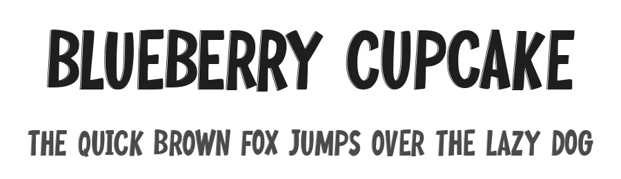 Blueberry Cupcake by Joe Letter — Display Font