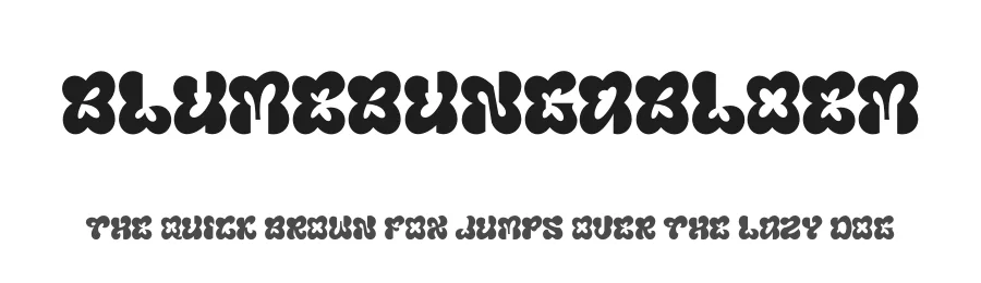 Blumebungabloem by Glyphstyle — Display Font
