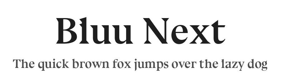 Bluu Next by Jean-Baptiste Morizot — Serif Font