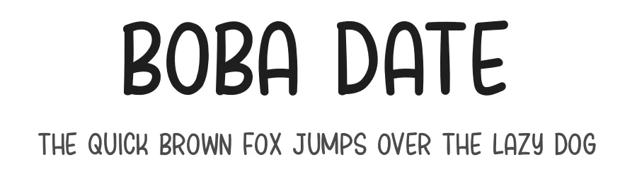Boba Date by Sara Linsley — Script Handwritten Font