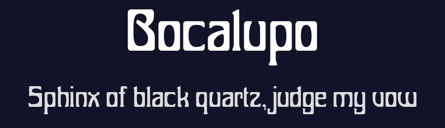 Bocalupo by Ambre Ruggeri — Display Font — thumbnail 2