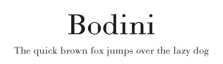 Bodini — Serif Font