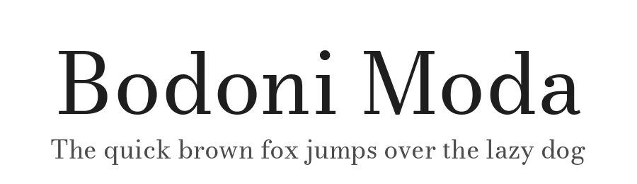 Bodoni Moda — Serif Font