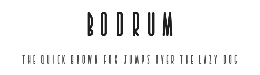 Bodrum by Onur Guvener — Sans Serif Font