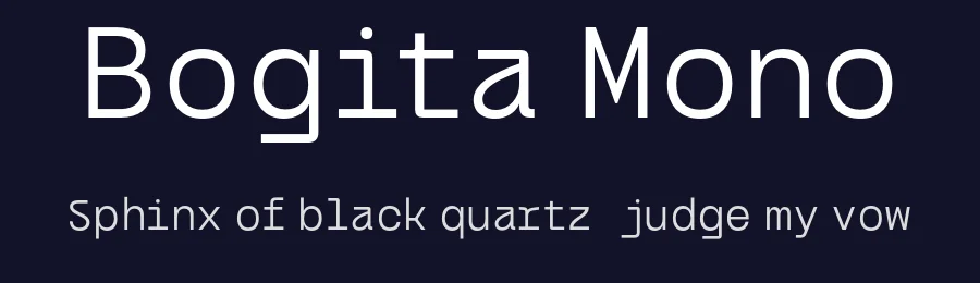 Bogita Mono — Sans Serif Font — thumbnail 2