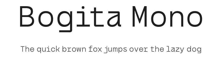 Bogita Mono — Sans Serif Font