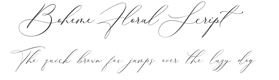 Boheme Floral Script by 50Fox — Script Handwritten Font