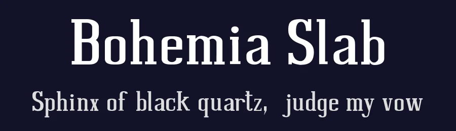 Bohemia Slab by Gabriel Acácio dos Santos — Slab Serif Font — thumbnail 2