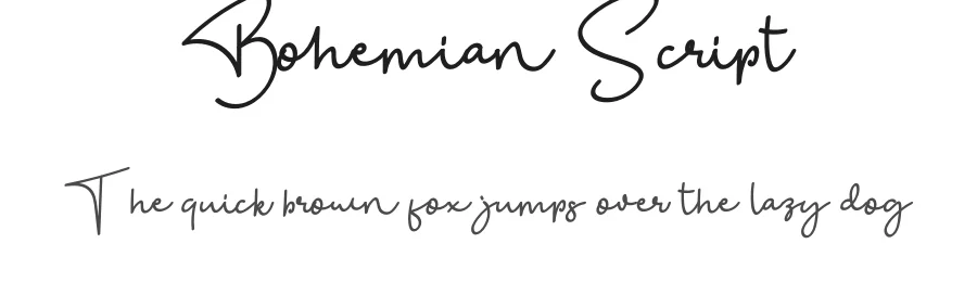 Bohemian Script — Script Handwritten Font