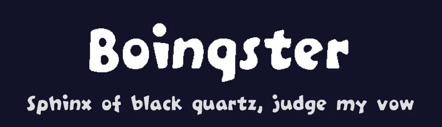 Boinqster by Piotrkowy — Display Font — thumbnail 2