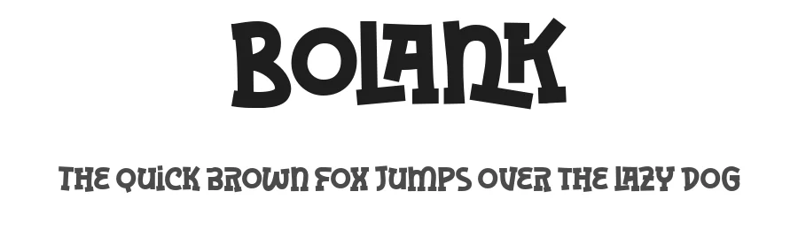 Bolank by Janawi Saja — Display Font
