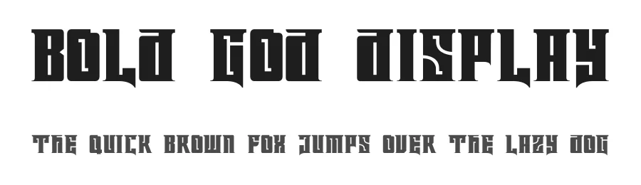 BOLd GOd dISPLAY by Rory King — Display Font