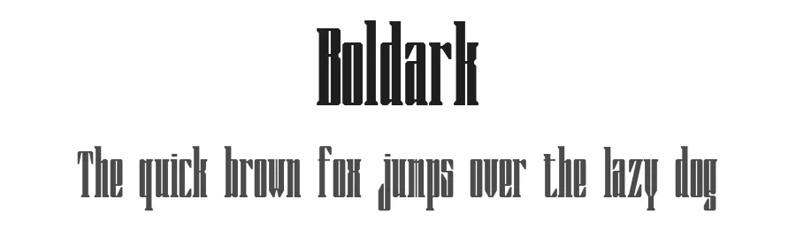 Boldark by Bakhrudin Ja'far — Display Font