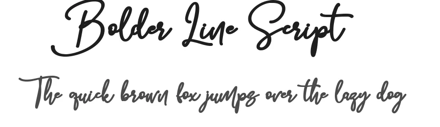 Bolder Line Script by Β©Lettersiro. 2018 β Script Handwritten Font