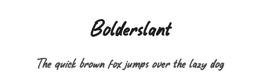 Bolderslant by Agung Rohmat — Script Handwritten Font