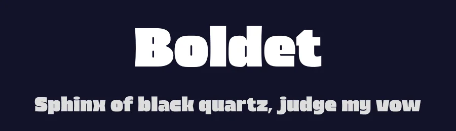 Boldet by Muh Muammar, Muh Furqan S — Sans Serif Font — thumbnail 2