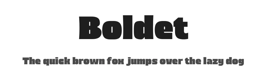 Boldet by Muh Muammar, Muh Furqan S — Sans Serif Font