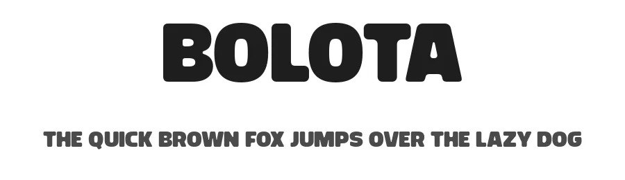 Bolota by Gabriel Pang — Sans Serif Font