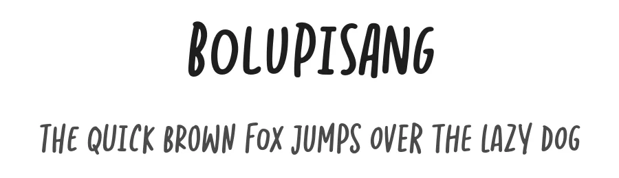 Bolupisang by Arwan Sutanto β Script Handwritten Font