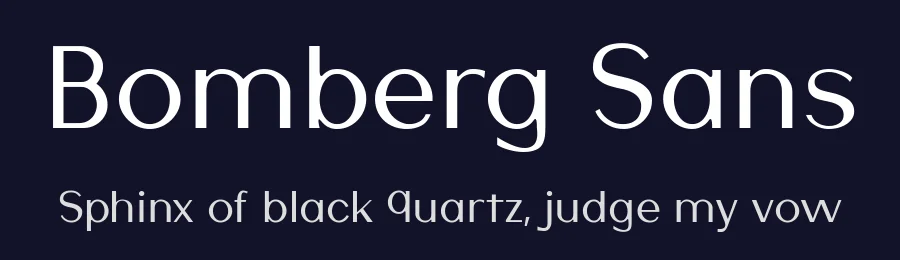 Bomberg Sans by Georgios Chalkidis — Sans Serif Font — thumbnail 2