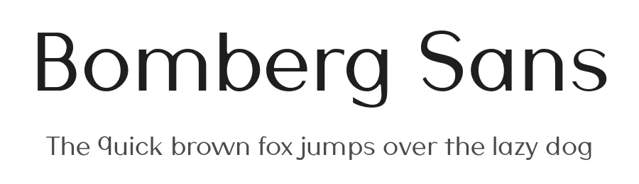 Bomberg Sans by Georgios Chalkidis — Sans Serif Font