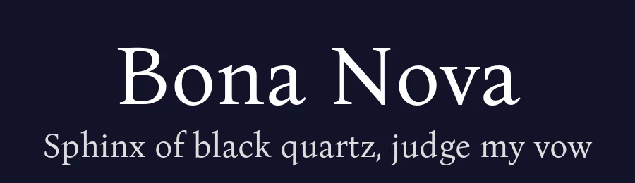 Bona Nova by Mateusz Machalski — Serif Font — thumbnail 2