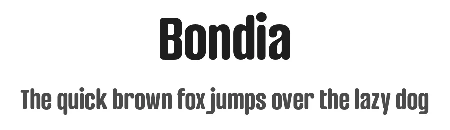 Bondia by Ahmad Ramzi Fahruddin — Sans Serif Font