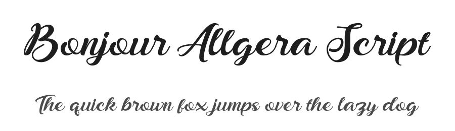 Bonjour Allgera Script by E. Nurcahyo — Script Handwritten Font