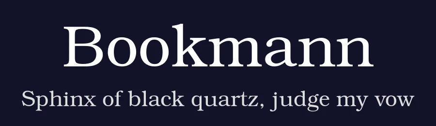 Bookmann — Serif Font — thumbnail 2