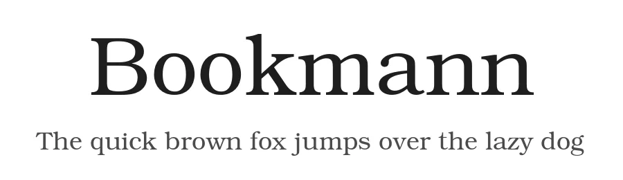 Bookmann — Serif Font