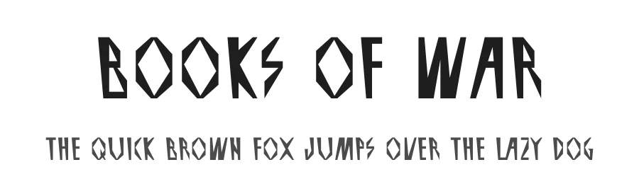 Books of War by Ilya Zakharov — Display Font