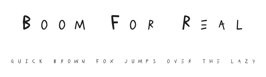 Boom For Real — Script Handwritten Font
