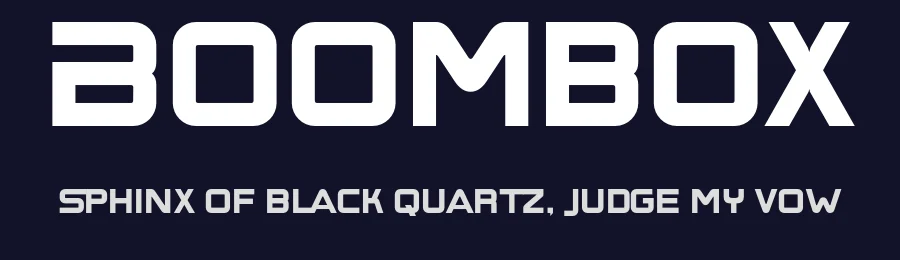 Boombox by Jonathan Paterson — Display Font — thumbnail 2