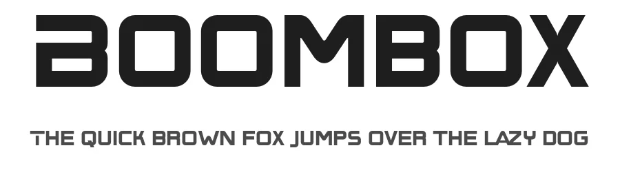 Boombox by Jonathan Paterson β Display Font