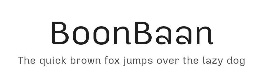 BoonBaan by Sungsit Sawaiwan — Sans Serif Font