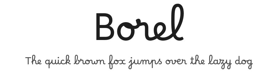 Borel by Rosalie Wagner — Script Handwritten Font