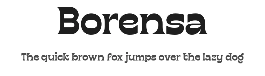 Borensa by Ahmad Ramzi Fahruddin — Display Font