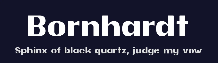 Bornhardt by Rutherford Craze — Sans Serif Font — thumbnail 2