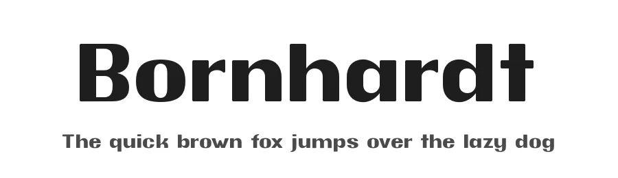 Bornhardt by Rutherford Craze — Sans Serif Font