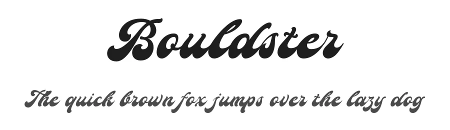 Bouldster — Script Handwritten Font