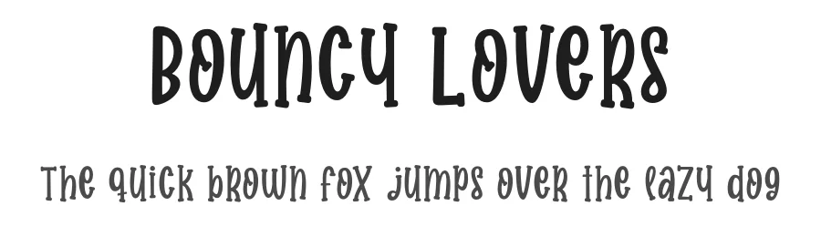 Bouncy Lovers by Lettersweet — Script Handwritten Font
